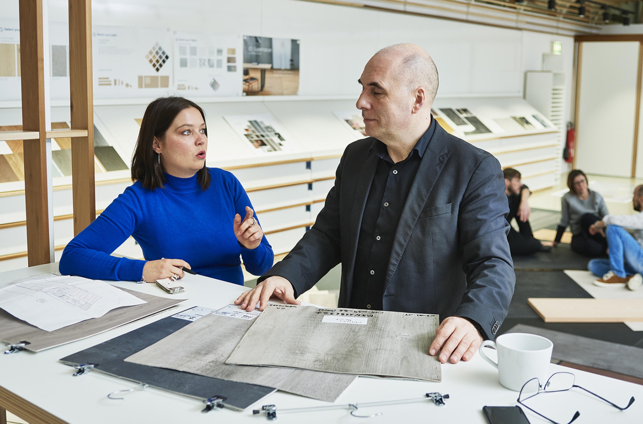 Tarkett design teams at Clervaux, Luxembourg who embody social responsibility and sustainable thinking in their daily job. 