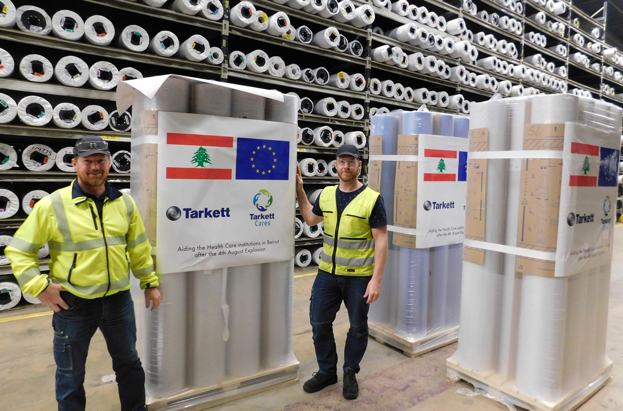 We have donated and installed flooring at four hospitals damaged in the devastating explosion in the port of Beirut on 4 August.